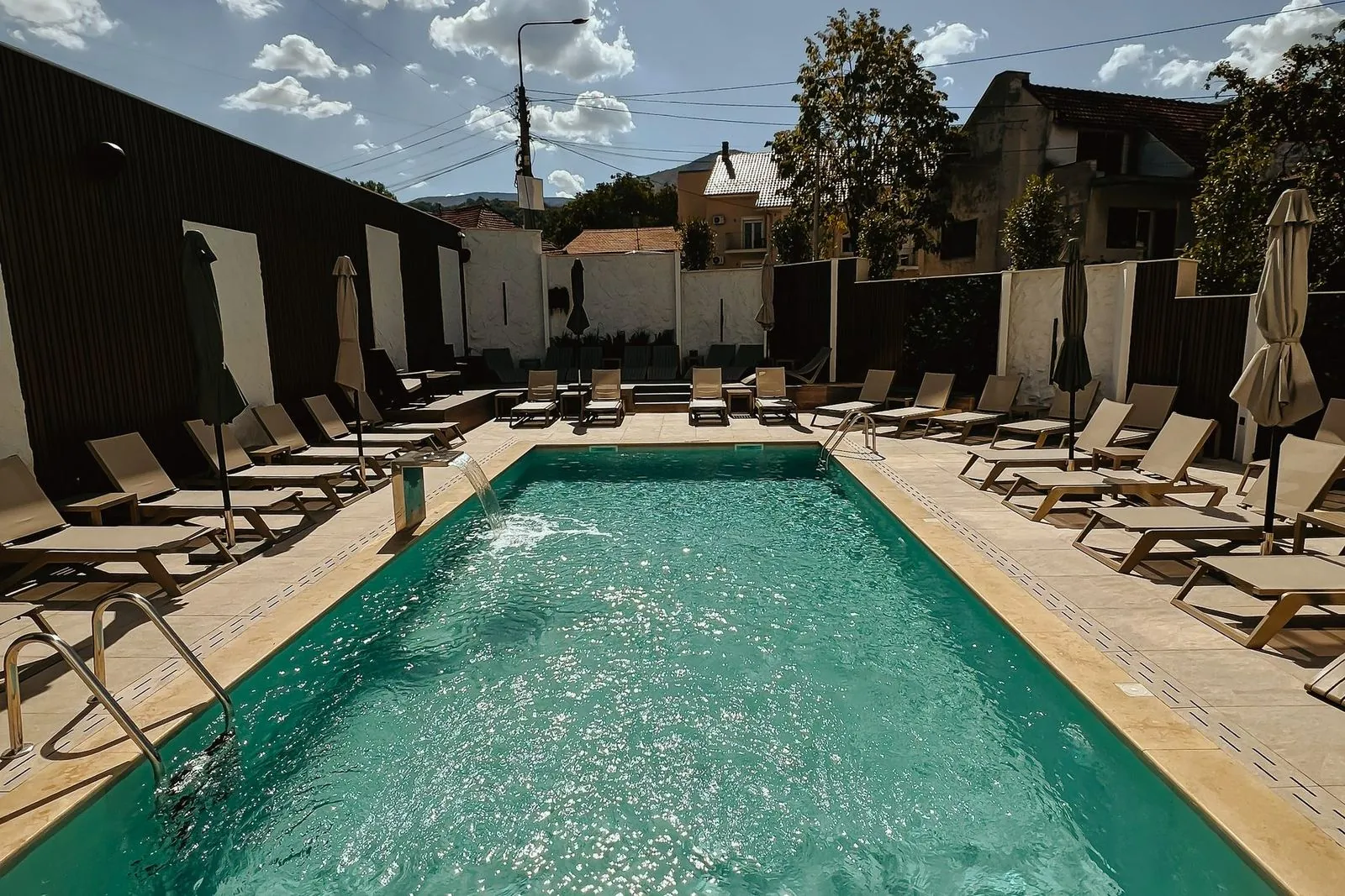 The pool in the late afternoon